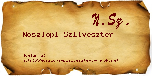 Noszlopi Szilveszter névjegykártya