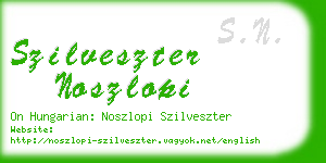 szilveszter noszlopi business card